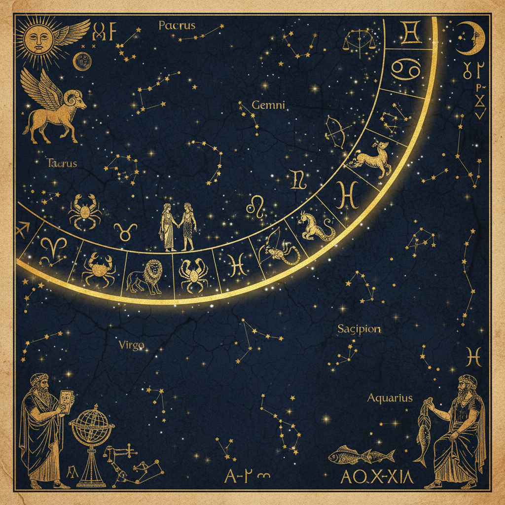 Sơ đồ lịch sử 12 cung hoàng đạo từ Babylon đến ngày nay