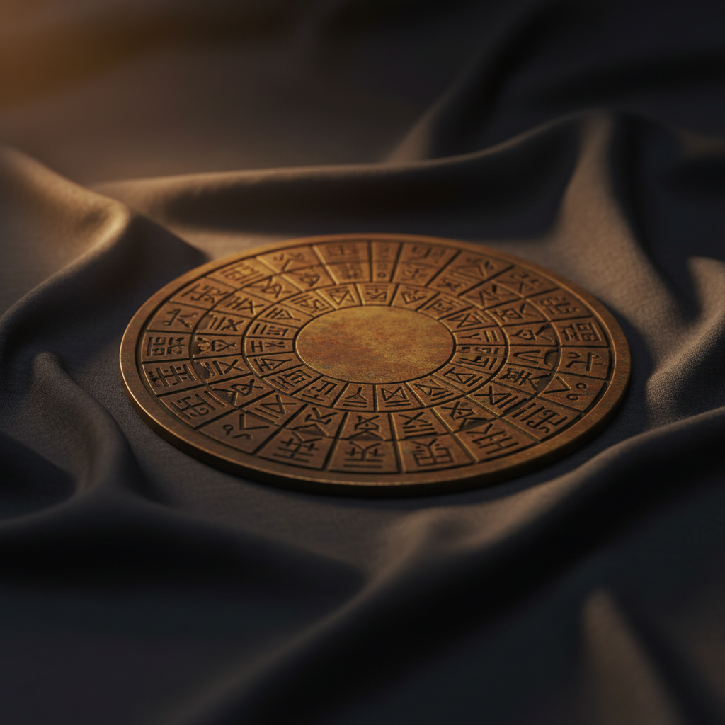 Bản đồ 64 quẻ Kinh Dịch khắc trên đĩa đồng cổ