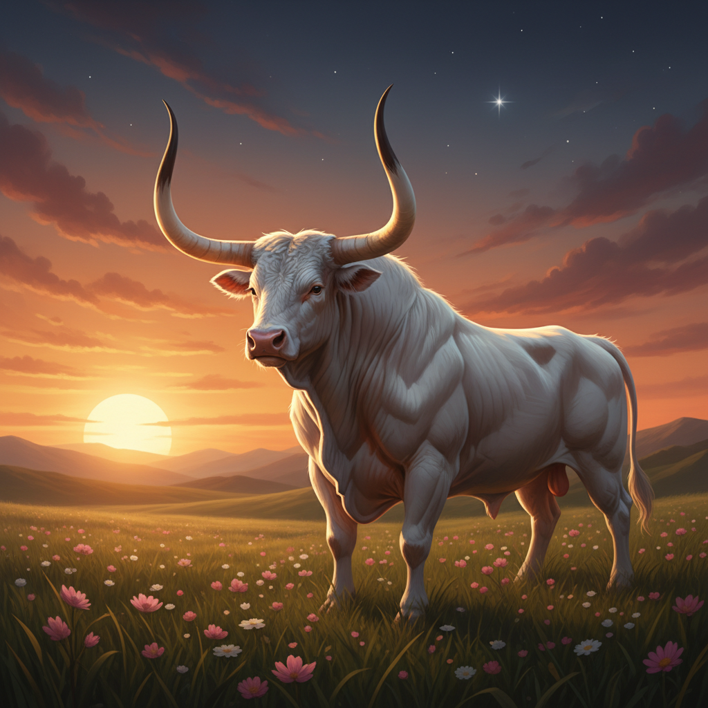 Cung Kim Ngưu Taurus — con bò trắng thần thoại trên đồng cỏ mùa xuân