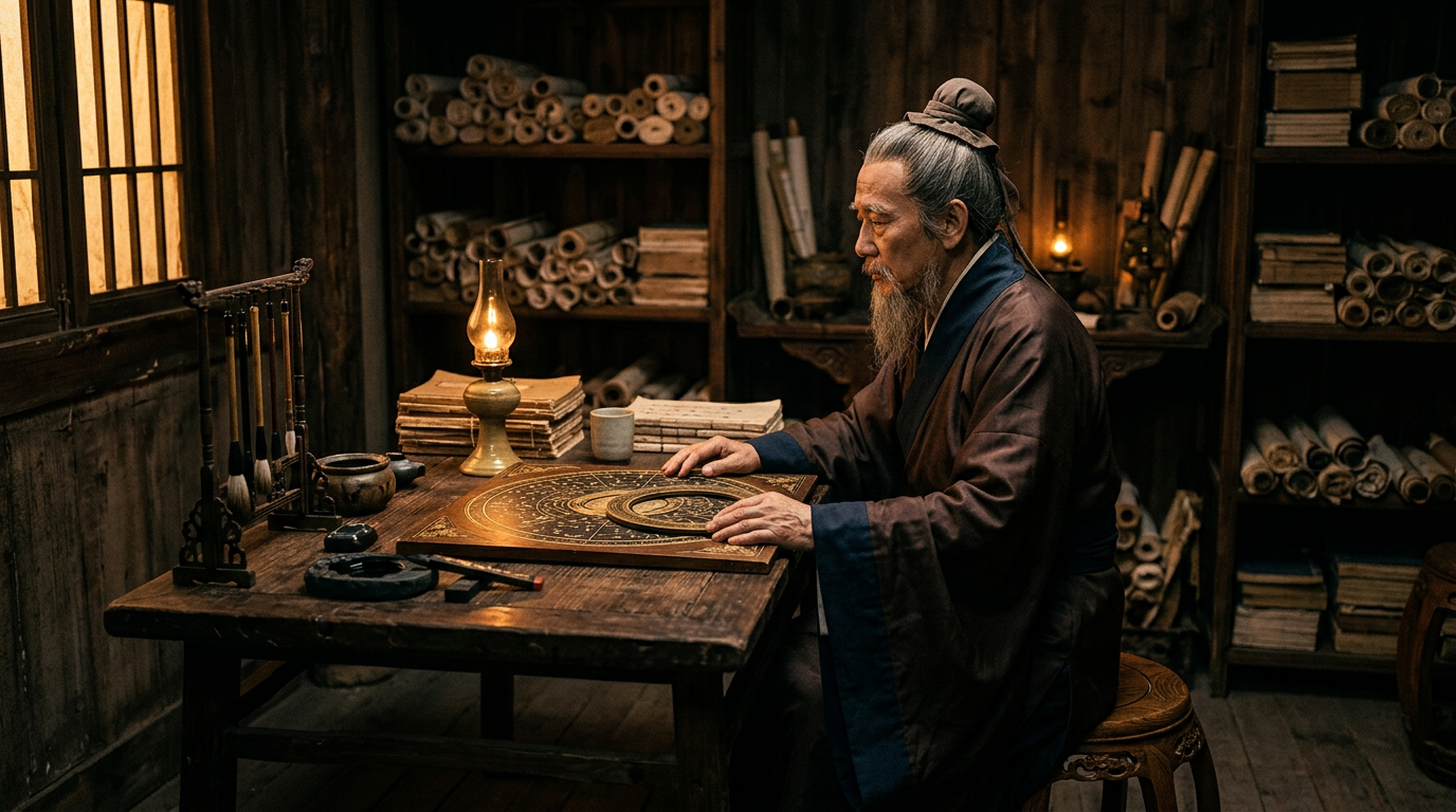 Bàn thức Lục Nhâm cổ với Thiên Bàn xoay trên Địa Bàn