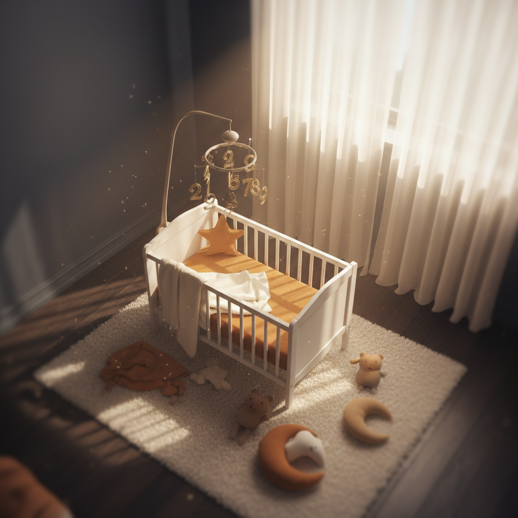 Bé gái với các con số thần số học bao quanh