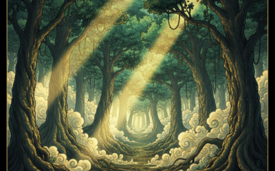 Rừng cây cổ thụ hùng vĩ tượng trưng mệnh Đại Lâm Mộc