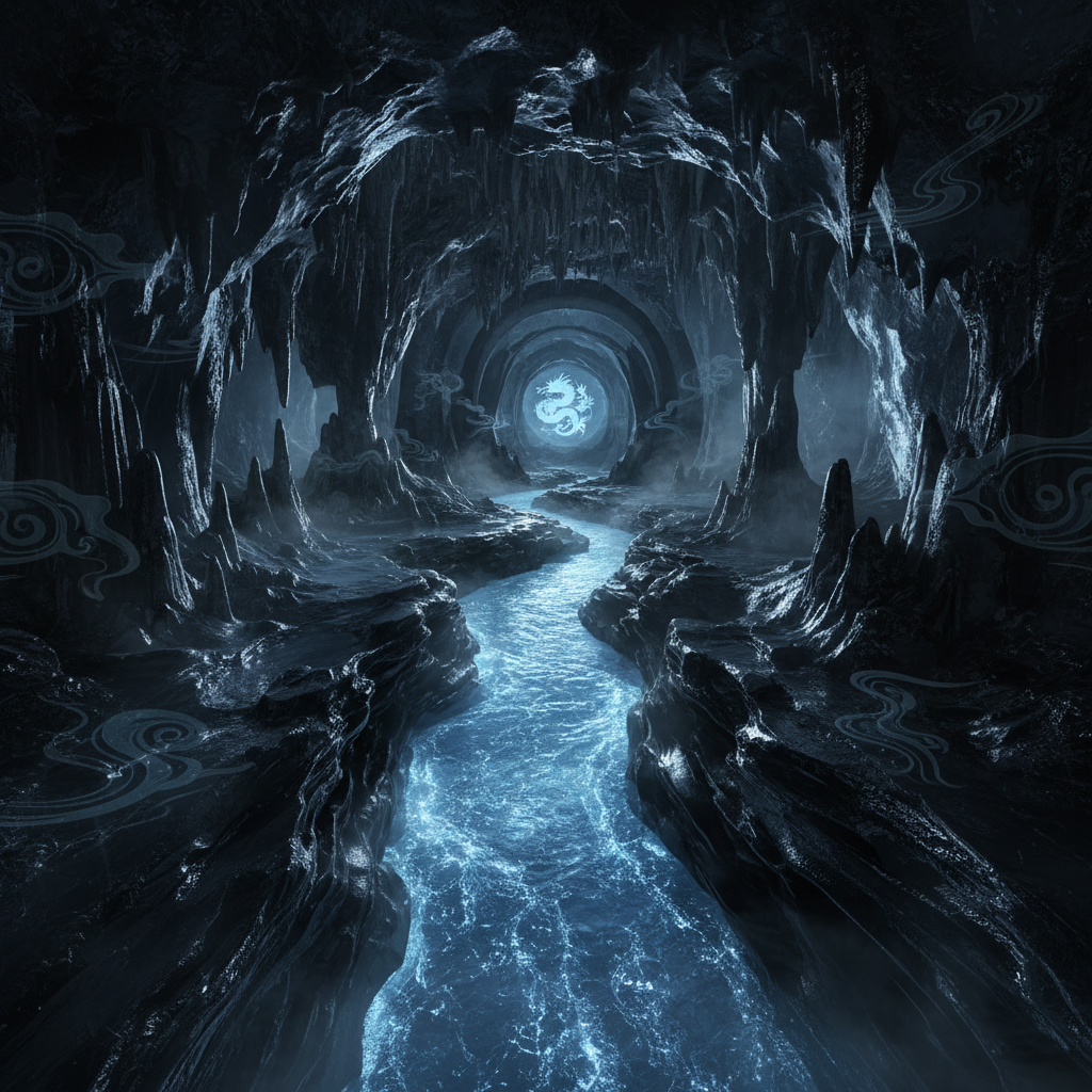 Mệnh Giản Hạ Thủy — dòng nước khe suối ẩn trong đá núi, huyền bí và tĩnh lặng