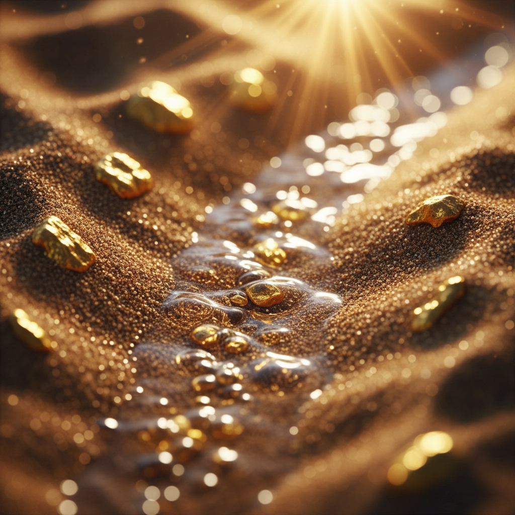 Mệnh Sa Trung Kim — những hạt vàng lấp lánh trong dòng cát dưới ánh nắng