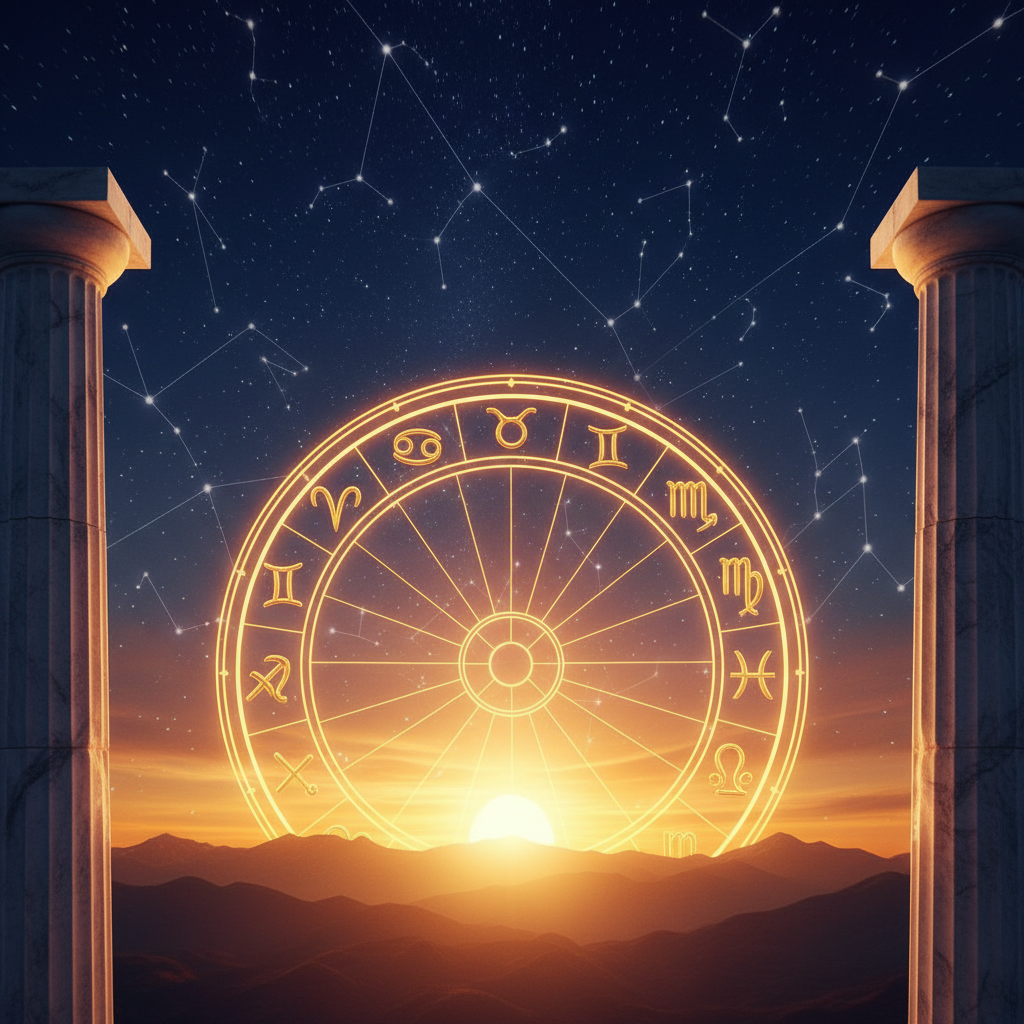 Cung Mọc Rising Sign - Zodiac Wheel mọc ở chân trời phía Đông