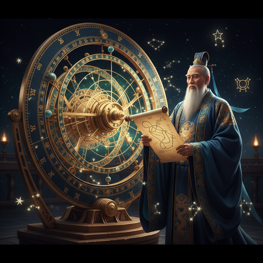 Minh họa Sao Thiên Cơ — ngôi sao trí tuệ và mưu lược trong Tử Vi Đẩu Số