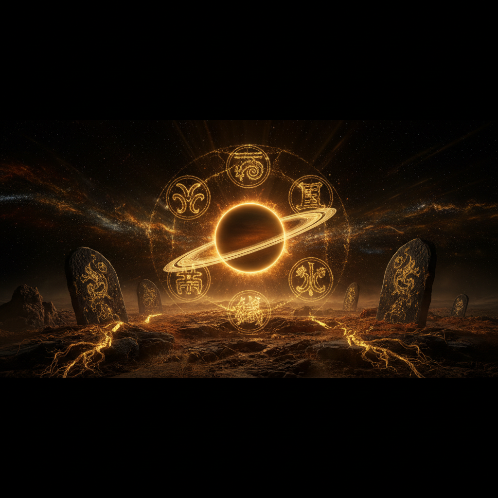 Sao Thổ Tú trong hệ thống Cửu Diệu — biểu tượng hành Thổ và Saturn