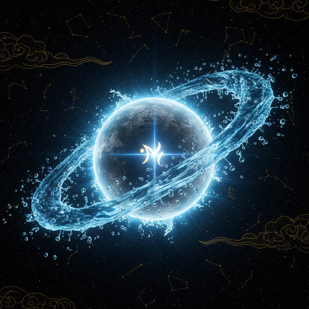 Sao Thủy Diệu trong hệ thống Cửu Diệu — biểu tượng sao Thủy và hành Thủy