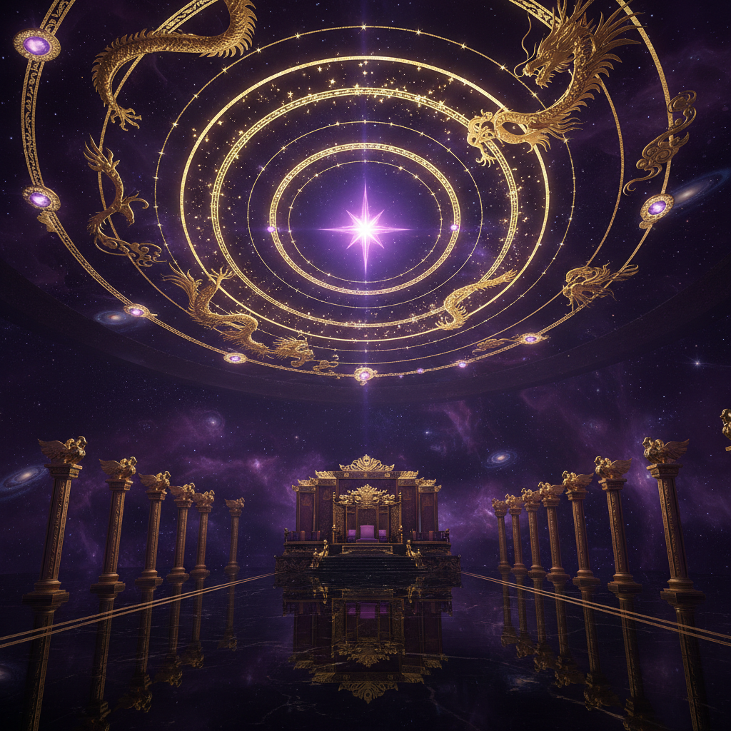 Minh họa Sao Tử Vi — Đế Tinh trong Tử Vi Đẩu Số, biểu tượng quyền uy và phúc đức