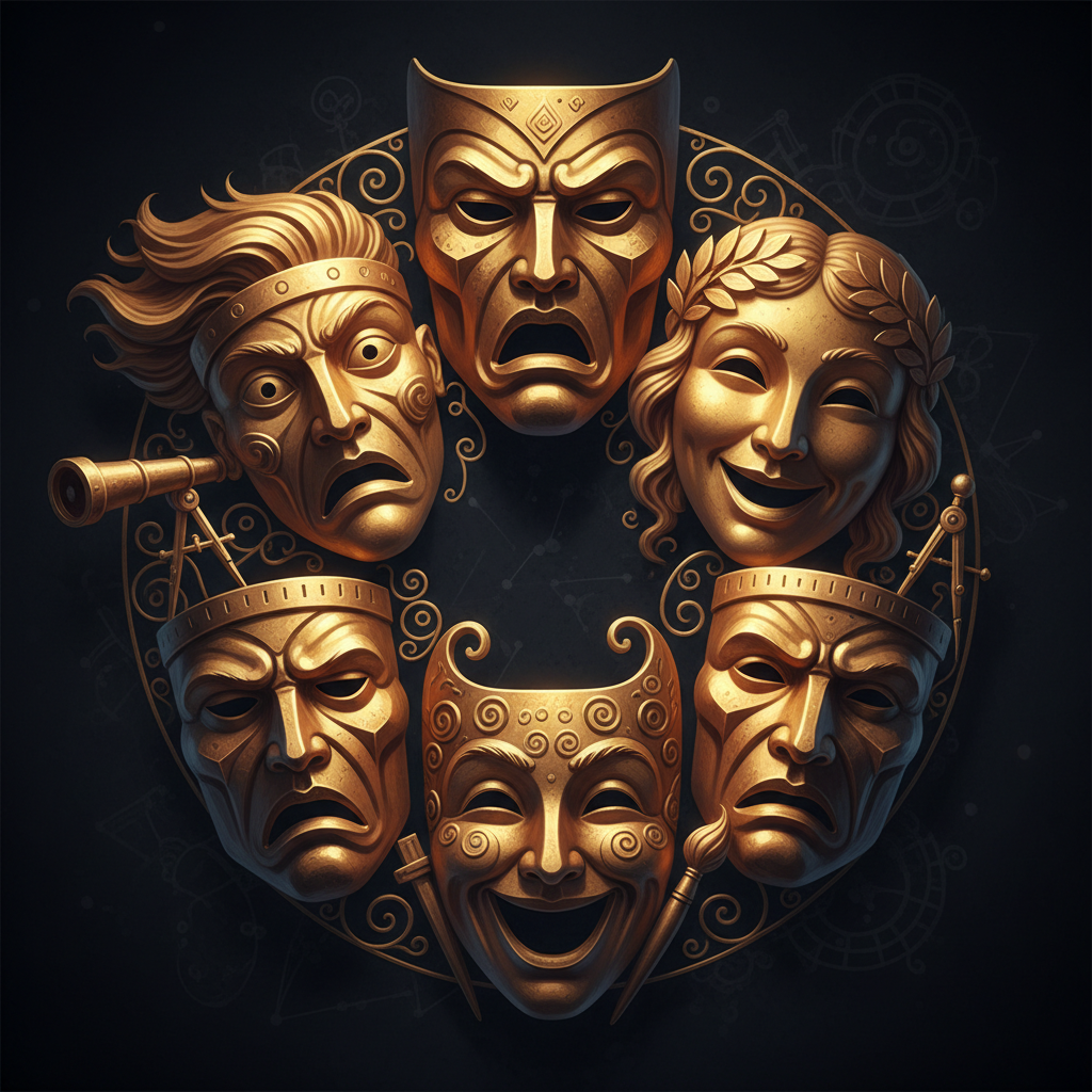 Mặt nạ nhân cách — 9 hình ảnh bên ngoài trong Thần Số Học