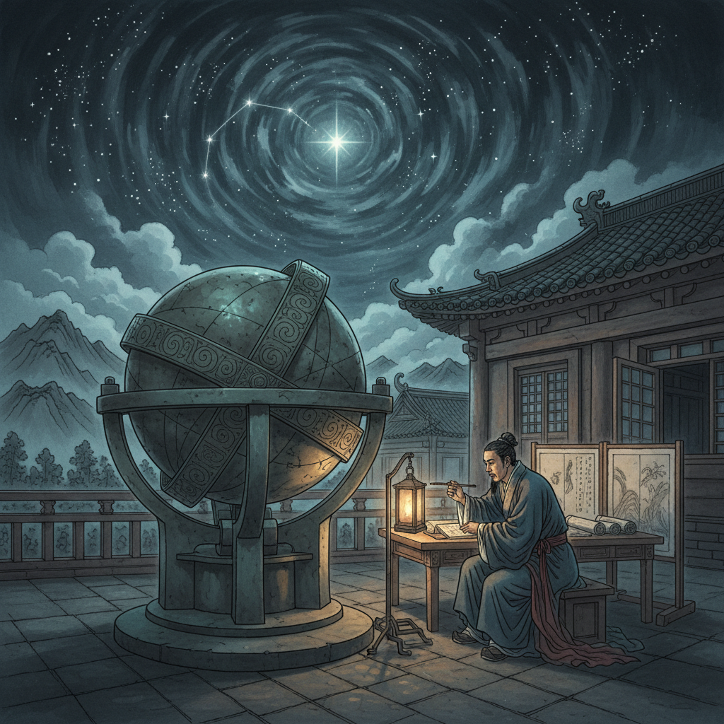 Học giả đời Đường quan sát hỗn thiên nghi trong đài thiên văn cổ đại