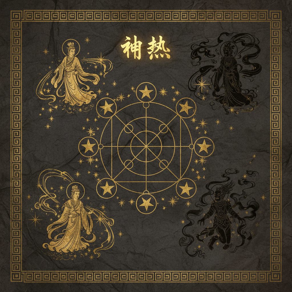 Thần Sát Tứ Trụ — minh họa hệ thống sao thần cát hung trong Bát Tự