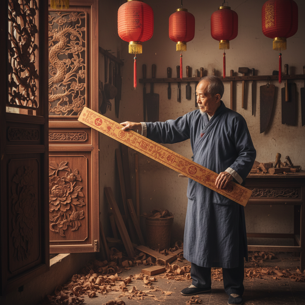 Thước Lỗ Ban — thợ mộc cổ đại đo cửa
