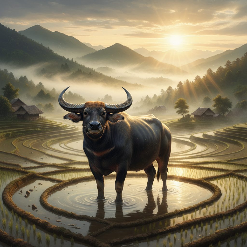 Tuổi Sửu — con trâu trong 12 con giáp phương Đông, biểu tượng sức bền và kiên nhẫn
