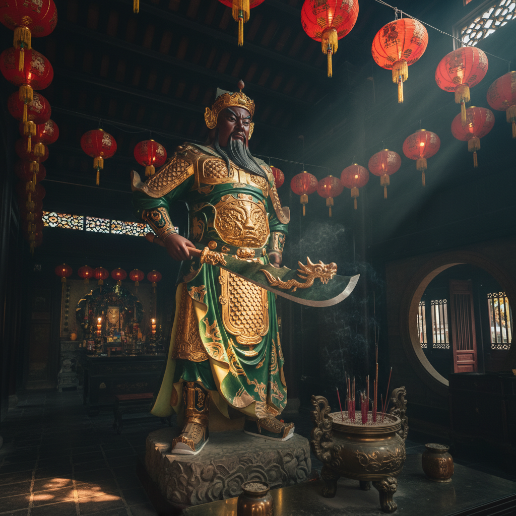 Tượng Quan Công trong miếu — Xin Xăm Quan Công SoiMenh