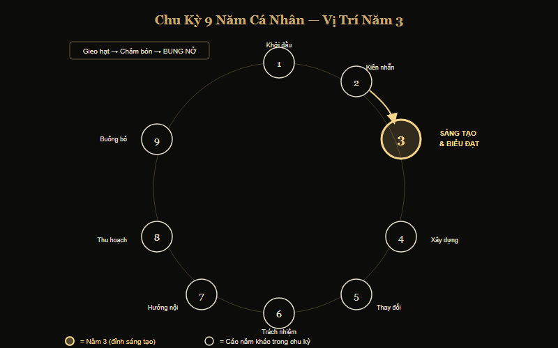 Chu kỳ 9 năm cá nhân — vị trí Năm 3