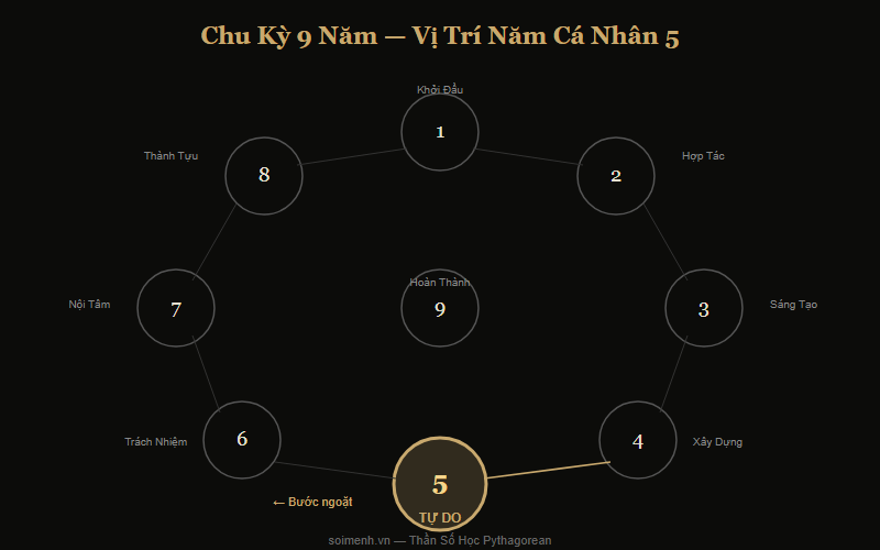 Chu kỳ 9 năm — Vị trí Năm Cá Nhân 5