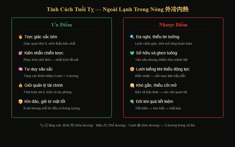 Sơ đồ ưu nhược điểm người tuổi Tỵ