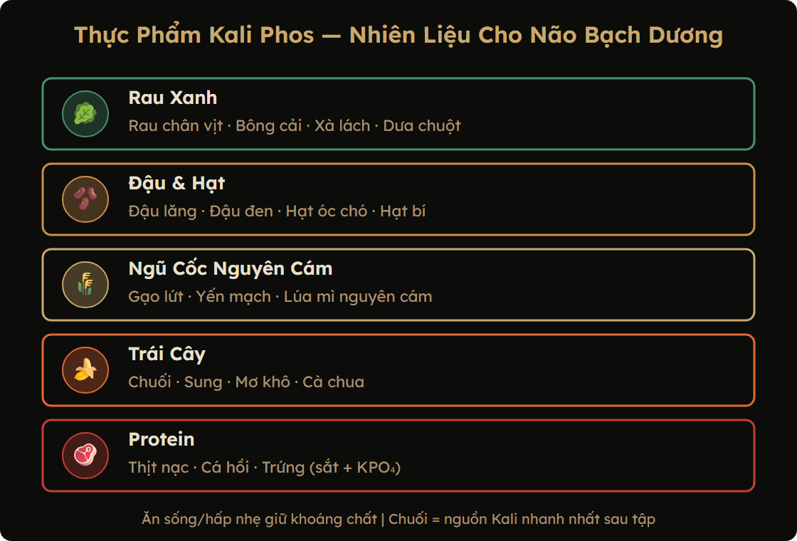 Thực phẩm giàu Kali Phosphate cho Bạch Dương