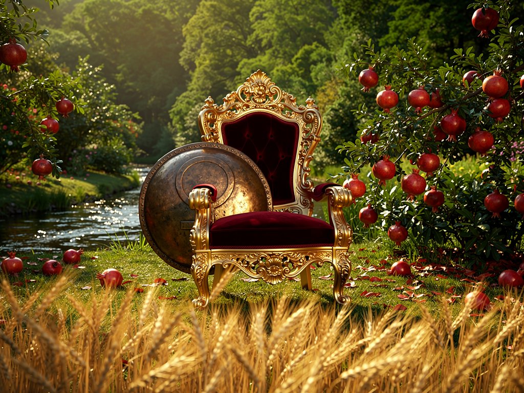 Lá bài Tarot The Empress với biểu tượng Venus, lúa mì vàng và vương miện 12 sao